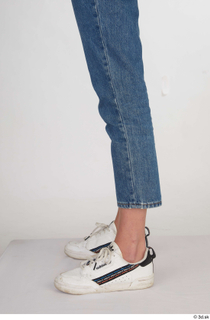 Kate Jones blue jeans calf casual dressed white sneakers 0003.jpg